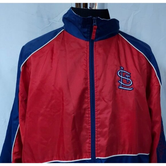 G-III Carl Banks MLB St Louis Cardinals Baseball Large Full Zip Spellout Jacket - Picture 4 of 16